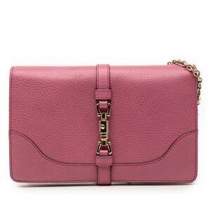 GUCCI Pink Leather Jackie Shoulder Bag